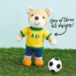 Football Teddy Bear | Yellow Number Top Knitting Pattern