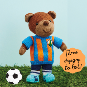 Knitted Football Bear Knitting Pattern