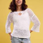 Keyhole Front Top Knitting Pattern Knitting Pattern