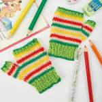 Kid’s Fingerless Gloves Knitting Pattern