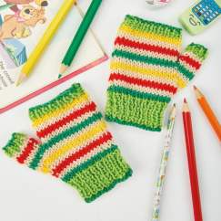 Kid’s Fingerless Gloves Knitting Pattern