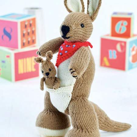 Kangaroo and Joey Knitting Pattern