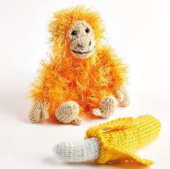 Baby Orangutan & Banana Knitting Pattern