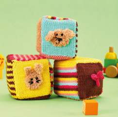Knitted Baby Blocks Knitting Pattern