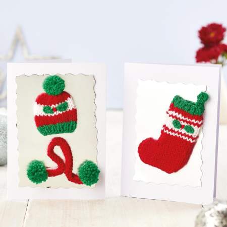 Knitted Christmas Cards Knitting Pattern