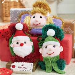 Quick Christmas Gift Bags Knitting Pattern