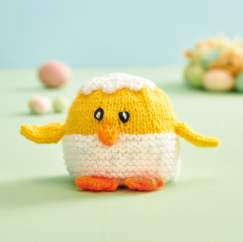 Knitted Chick Chocolate Orange Cover Knitting Pattern