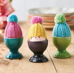 Pom-Pom Egg Cosies Knitting Pattern - Knitting Pattern