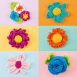 DK Yarn Flower Knitting Pattern Collection Knitting Pattern