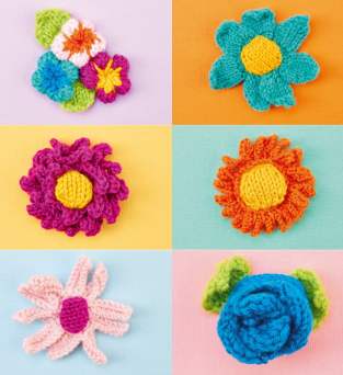 DK Yarn Flower Knitting Pattern Collection Knitting Pattern