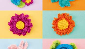 DK Yarn Flower Knitting Pattern Collection