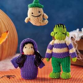 Assorted Halloween Characters Knitting Pattern Knitting Pattern