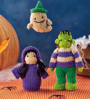 Assorted Halloween Characters Knitting Pattern Knitting Pattern
