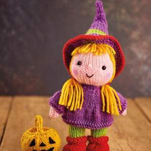 Knitted Halloween Witch Toy Pattern Knitting Pattern