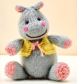 Simple Hippo Knitting Pattern Knitting Pattern