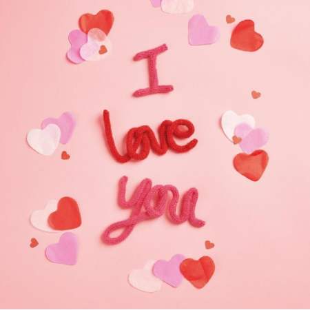 Knitted I Love You Sentiment Knitting Pattern