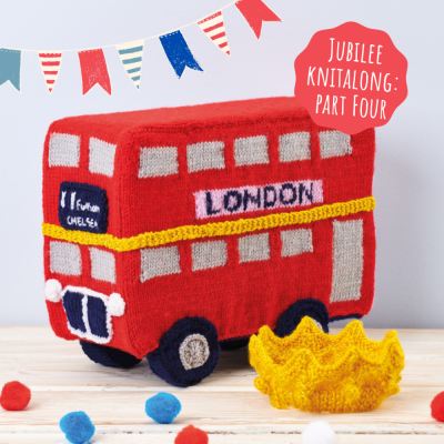 Jubilee Knitalong Part 4: Knitted London Bus and Crown