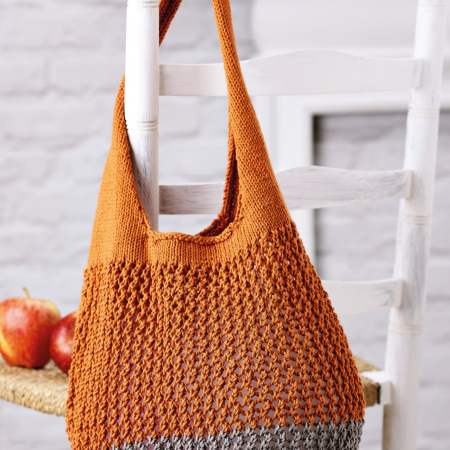 Knitted String Shopping Bag Knitting Pattern