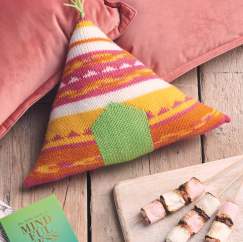 Teepee Cushion Knitting Pattern