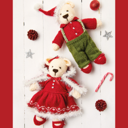 Christmas Teddy Bears Knitting Pattern
