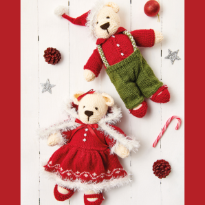 Christmas Teddy Bears Knitting Pattern