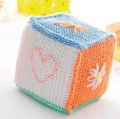 Easy Embroidered Baby Blocks Knitting Pattern - Knitting Pattern
