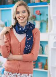 Classic Button-Front Cardigan Knitting Pattern