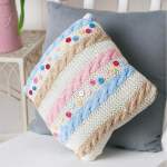 Knitted cushion cover, purse, heart and corsage set Knitting Pattern