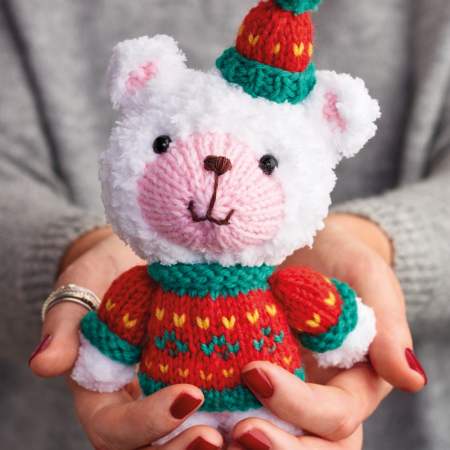 Knitted Polar Bear Toy Knitting Pattern