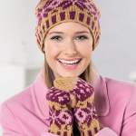 Fair Isle Hat And Mittens Set For Babies, Children and Adults Knitting Pattern