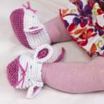 Mouse and Frog Animal Baby Shoes Knitting Pattern Knitting Pattern