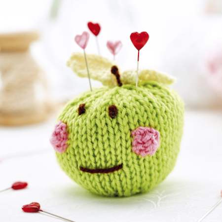 Apple pincushion Knitting Pattern