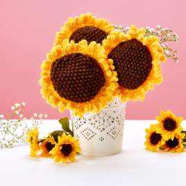 Sunflower Bouquet Knitting Pattern Knitting Pattern