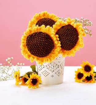Sunflower Bouquet Knitting Pattern Knitting Pattern