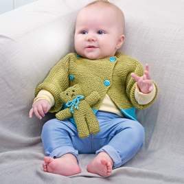 Baby Cardigan & Teddy Bear Knitting Pattern Knitting Pattern