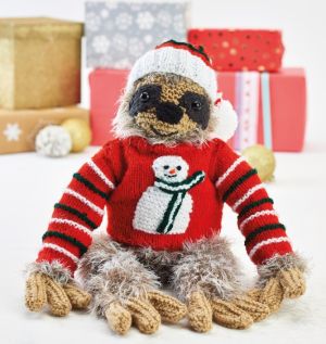 Christmas Sloth Toy Knitting Pattern