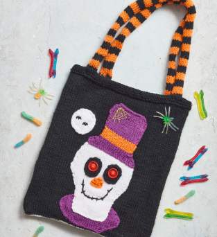 Trick or Treat Carry Bag Knitting Pattern Knitting Pattern