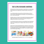 How to Knit: 5 Top Tips For Baby Knitting Knitting Pattern
