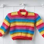 Easy Stripy Baby Set Knitting Pattern
