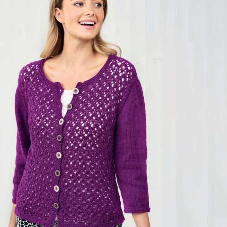 Striking Lace Cardigan Knitting Pattern