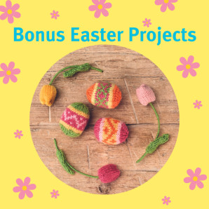 Easter tulips and eggs Knitting Pattern