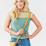 Lace-topped t-shirt Knitting Pattern
