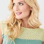 Lace-topped t-shirt Knitting Pattern