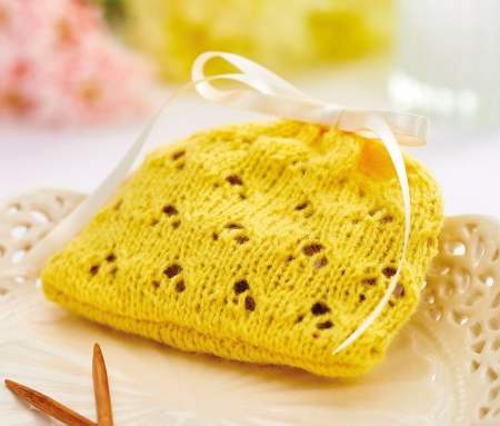Easy Lace Lavender Bag Knitting Pattern