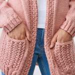 Lace Pocket Cardigan Knitting Pattern Knitting Pattern