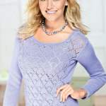 Lace panel sweater Knitting Pattern