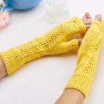 Lacy Fingerless Mitts Knitting Pattern