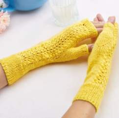 Lacy Fingerless Mitts Knitting Pattern