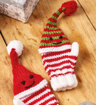 Last Minute Knitted Christmas Gifts: Tie, Mug Cosy, Mittens Knitting Pattern