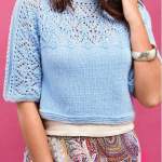 Layered cropped jumper Knitting Pattern